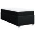 Cama box spring con colchón tela negro 90x200 cm