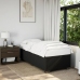 Cama box spring con colchón tela negro 90x200 cm