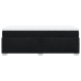 Cama box spring con colchón tela negro 90x200 cm