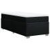 Cama box spring con colchón tela negro 90x200 cm