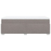 Cama box spring con colchón tela gris taupe 90x200 cm