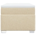 Cama box spring con colchón tela color crema 90x200 cm