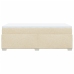 Cama box spring con colchón tela color crema 90x200 cm