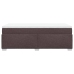 Cama box spring con colchón tela marrón oscuro 100x200 cm