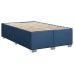 Cama box spring con colchón tela azul 120x190 cm