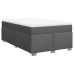 Cama box spring con colchón tela gris oscuro 120x200 cm