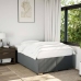Cama box spring con colchón tela gris oscuro 120x200 cm