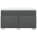 Cama box spring con colchón tela gris oscuro 120x200 cm