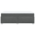 Cama box spring con colchón tela gris oscuro 120x200 cm