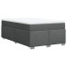 Cama box spring con colchón tela gris oscuro 120x200 cm