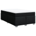 Cama box spring con colchón tela negro 120x200 cm