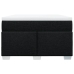 Cama box spring con colchón tela negro 120x200 cm