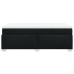 Cama box spring con colchón tela negro 120x200 cm