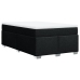 Cama box spring con colchón tela negro 120x200 cm