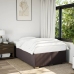 Cama box spring con colchón tela marrón oscuro 120x200 cm