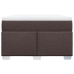 Cama box spring con colchón tela marrón oscuro 120x200 cm