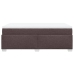 Cama box spring con colchón tela marrón oscuro 120x200 cm