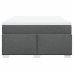 Cama box spring con colchón tela gris oscuro 140x190 cm