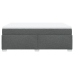 Cama box spring con colchón tela gris oscuro 140x190 cm
