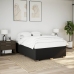 Cama box spring con colchón tela negro 140x190 cm