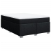 Cama box spring con colchón tela negro 140x200 cm