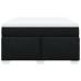 Cama box spring con colchón tela negro 140x200 cm