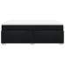 Cama box spring con colchón tela negro 140x200 cm