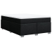 Cama box spring con colchón tela negro 140x200 cm