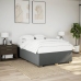 Cama box spring con colchón tela gris oscuro 160x200 cm