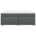 Cama box spring con colchón tela gris oscuro 180x200 cm