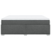 Cama box spring con colchón tela gris oscuro 180x200 cm