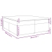 Cama box spring con colchón tela gris claro 200x200 cm