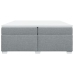 Cama box spring con colchón tela gris claro 200x200 cm