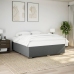 Cama box spring con colchón tela gris oscuro 200x200 cm