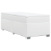 Cama box spring con colchón cuero sintético blanco 80x200 cm