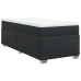 Cama box spring con colchón cuero sintético negro 90x190 cm