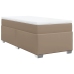 Cama box spring con colchón cuero sintético capuchino 90x190 cm