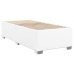 Cama box spring con colchón cuero sintético blanco 100x200 cm