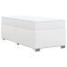 Cama box spring con colchón cuero sintético blanco 100x200 cm