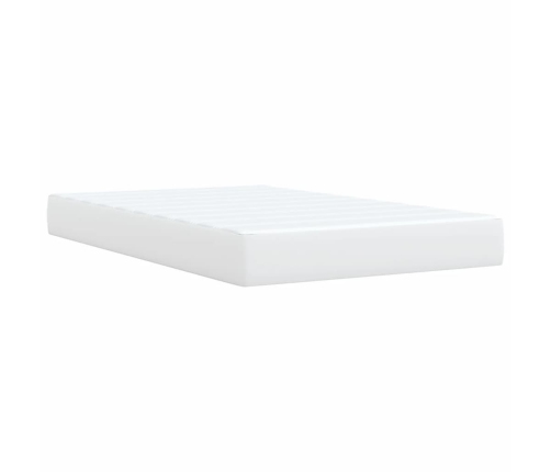 vidaXL Cama box spring con colchón cuero sintético blanco 120x190 cm