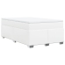 vidaXL Cama box spring con colchón cuero sintético blanco 120x190 cm