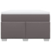 Cama box spring con colchón cuero sintético gris 120x190 cm
