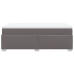 Cama box spring con colchón cuero sintético gris 120x190 cm