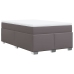 Cama box spring con colchón cuero sintético gris 120x190 cm