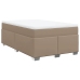 Cama box spring con colchón cuero sintético capuchino 120x200cm