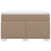 Cama box spring con colchón cuero sintético capuchino 120x200cm