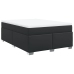 Cama box spring con colchón cuero sintético negro 140x190 cm