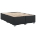 Cama box spring con colchón cuero sintético negro 140x190 cm