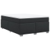 Cama box spring con colchón cuero sintético negro 140x190 cm