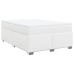 Cama box spring con colchón cuero sintético blanco 140x200cm